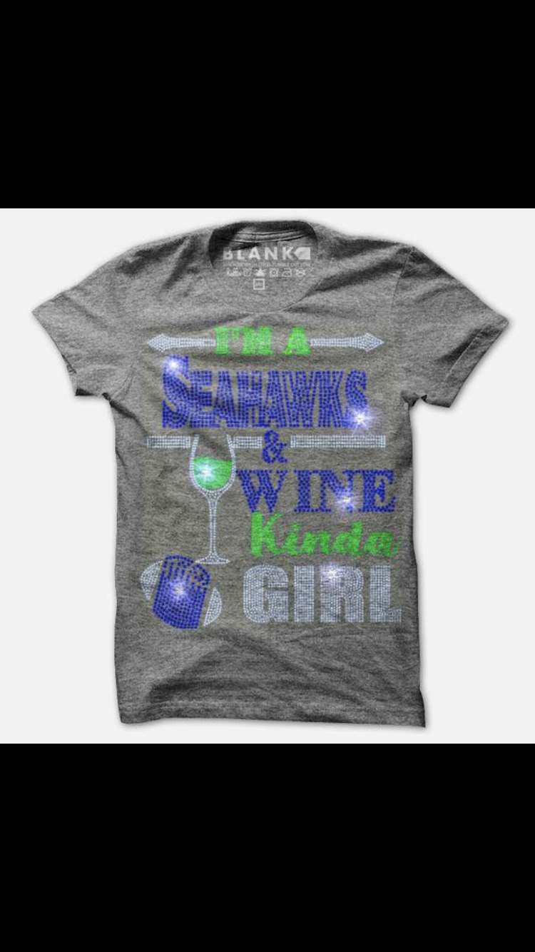 Seahawks & WINE KINDA GIRL BLING TRANSFERS – PATCH PRINCESS