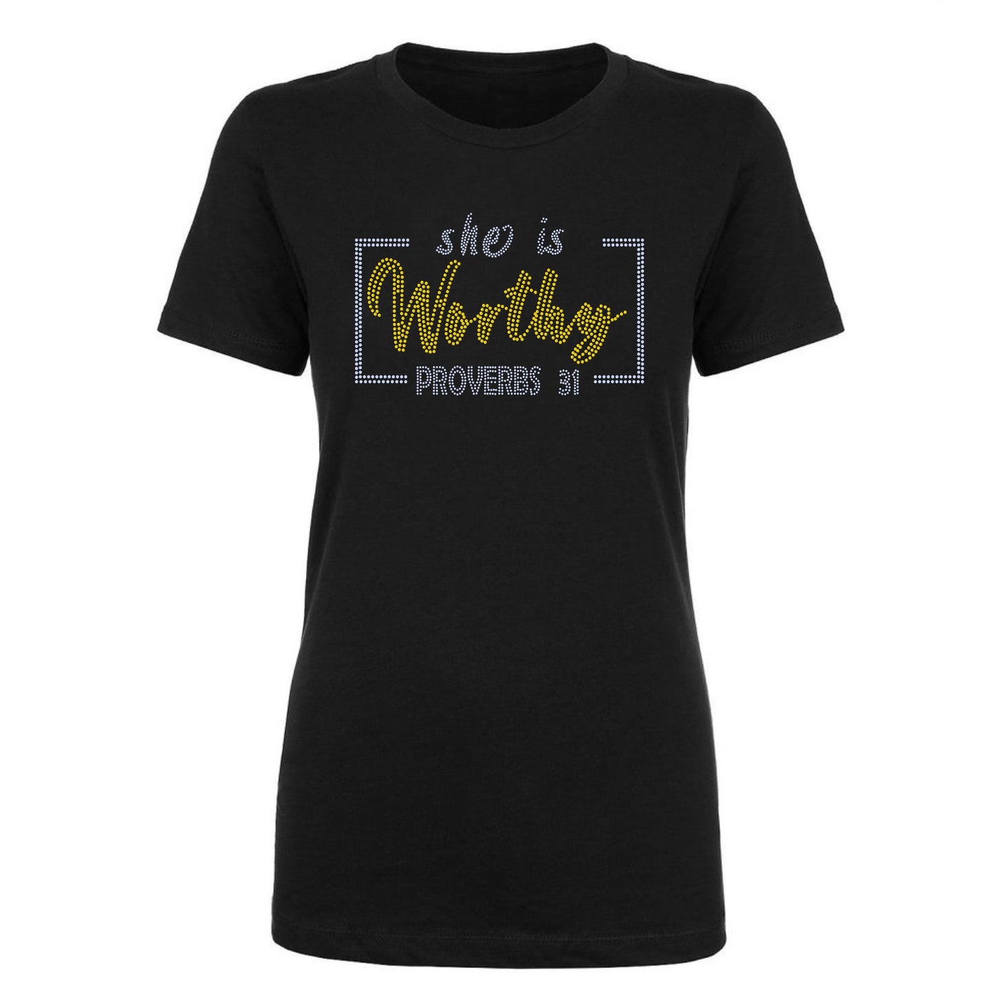 SHE IS WORTHY (PROVERBS 31) BLING TRANSFERS