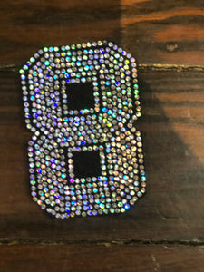 NUMBER 8 Bling Patch
