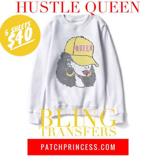 HUSTLE QUEEN BLING TRANSFERS
