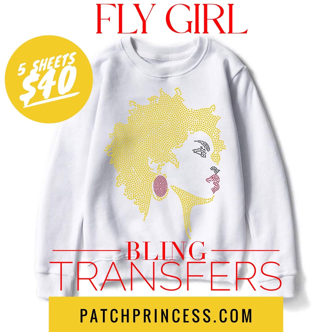 FLY GIRL BLING TRANSFERS