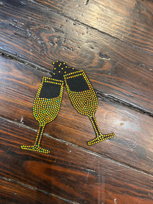 Champagne Glasses 5 SET BLING PATCH