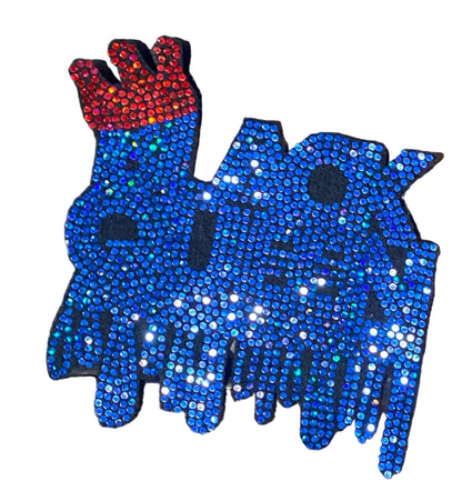 Black Queen - Iron-on Spangle Bling Patch