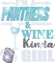 Load image into Gallery viewer, Panthers &amp; WINE KINDA GIRL BLING TRANSFERS