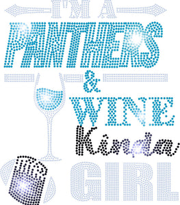 Panthers & WINE KINDA GIRL BLING TRANSFERS