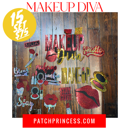 MAKEUP DIVA  JACKET BAG 15 PATCH SET