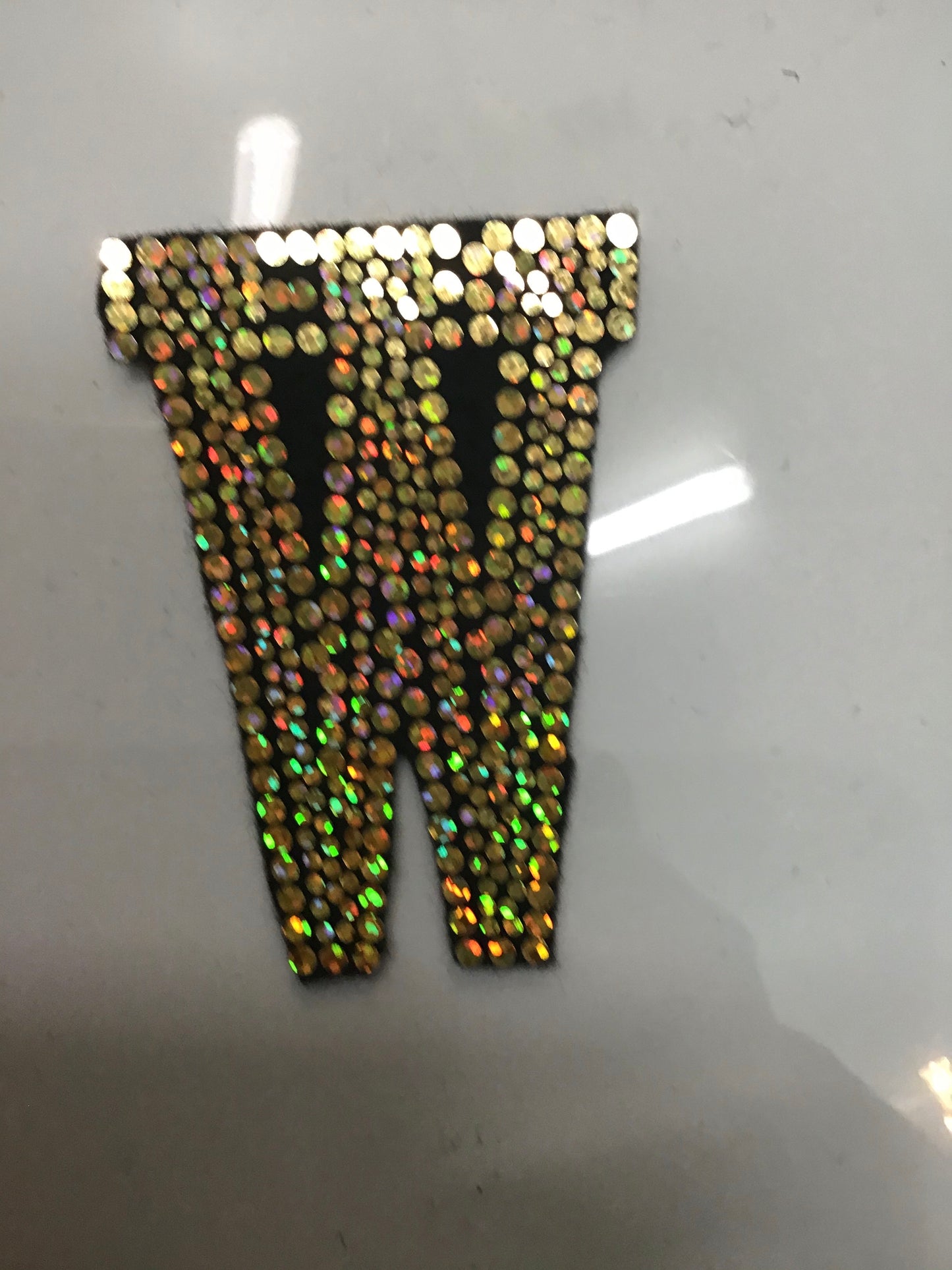 LETTER W Bling Patch