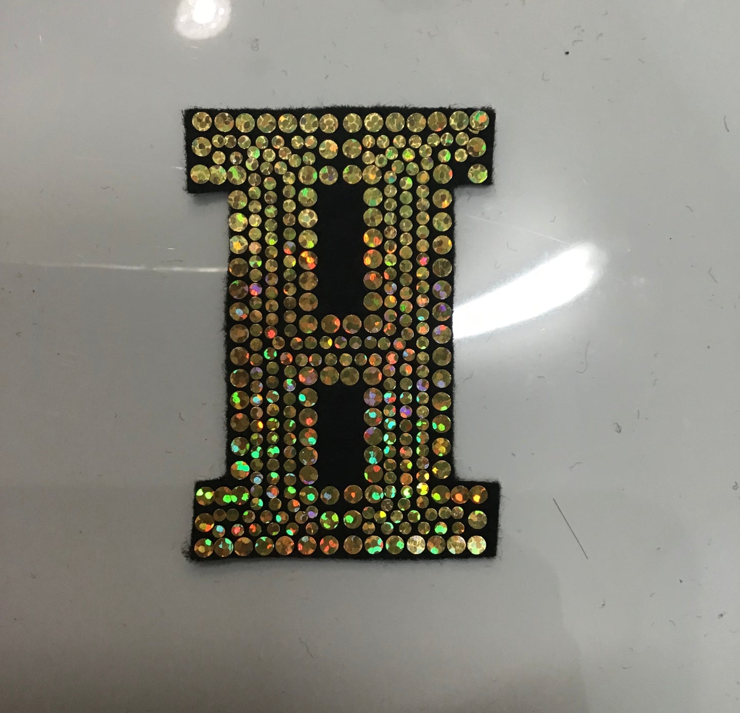 LETTER H Bling Patch