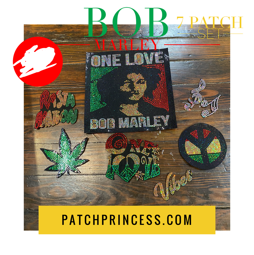 BOB MARLEY 7 PATCH SET