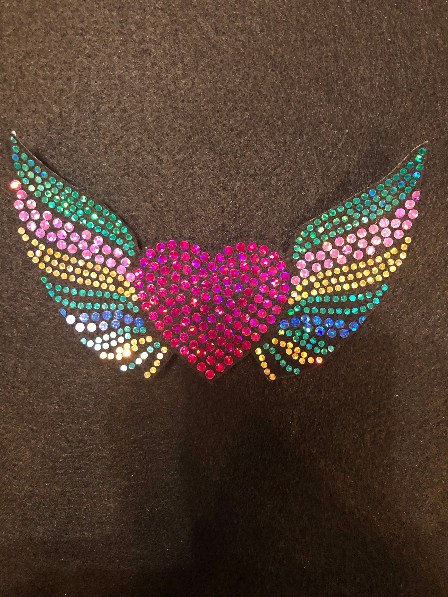 HEART WITH WINGS BLING PATCH