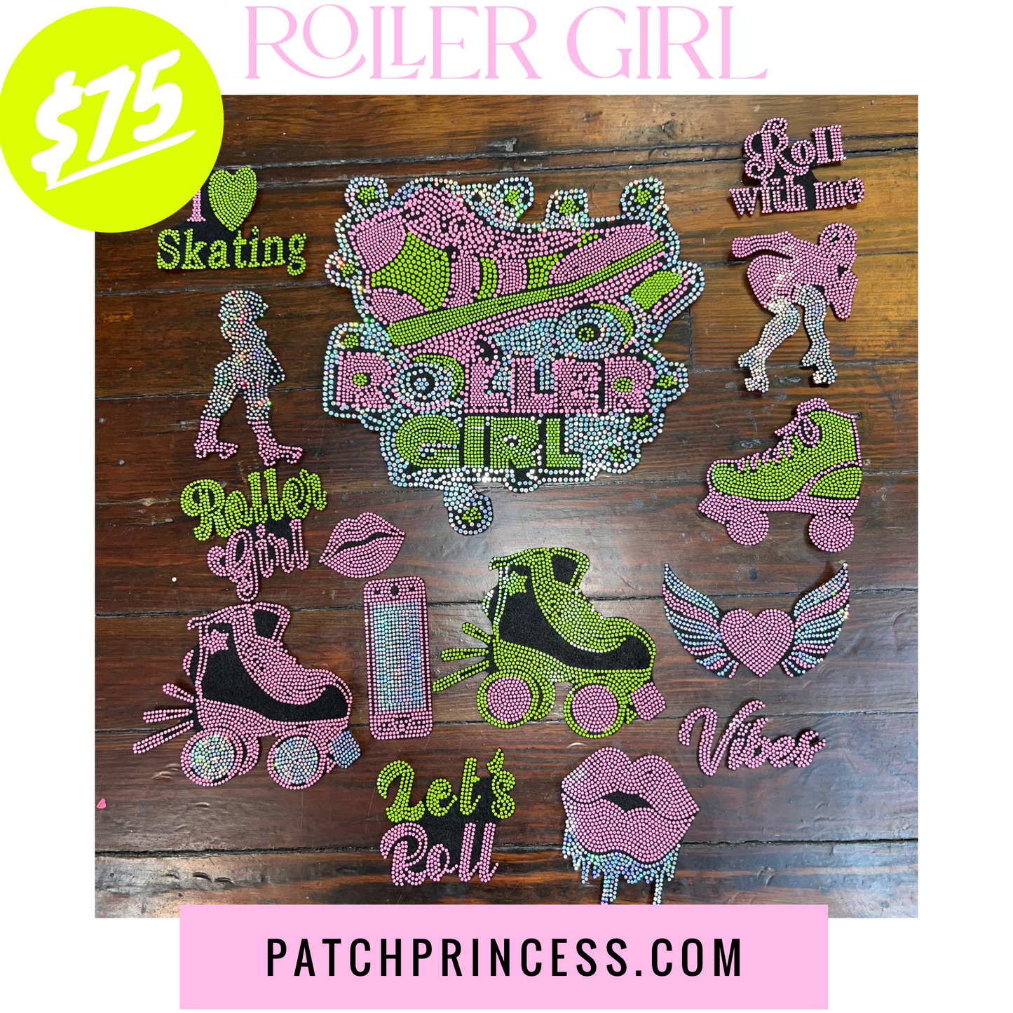 ROLLER GIRL 15 PATCH SET