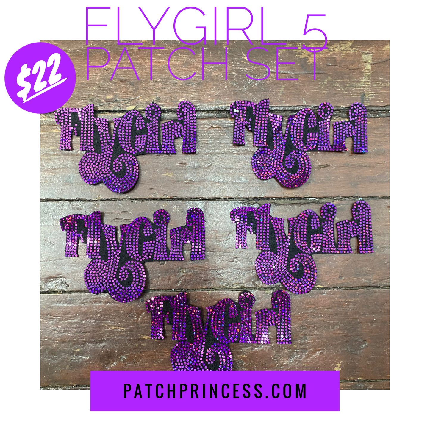 FLY GIRL 5 SET BLING PATCH