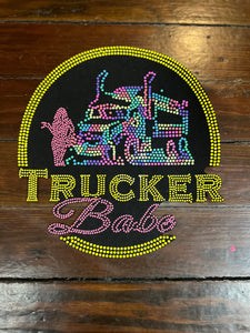 TRUCKER BABE CIRCLE BLING PATCH