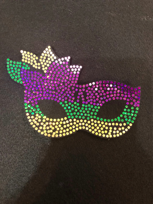 MARDI GRAS MASK BLING PATCH