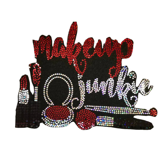 Makeup Junkie - Iron-on Bling Patch