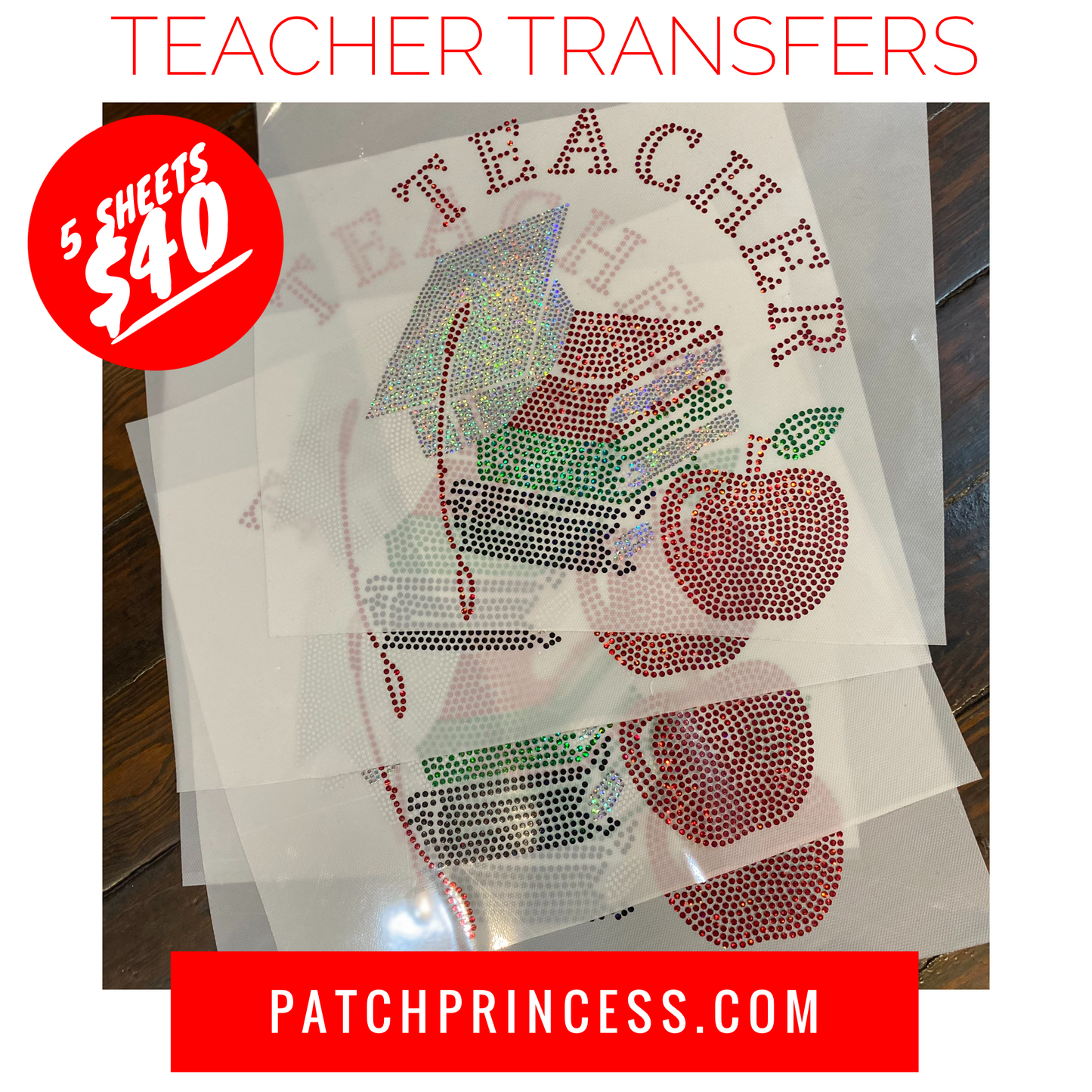 TEACHER BLING TRANSFERS