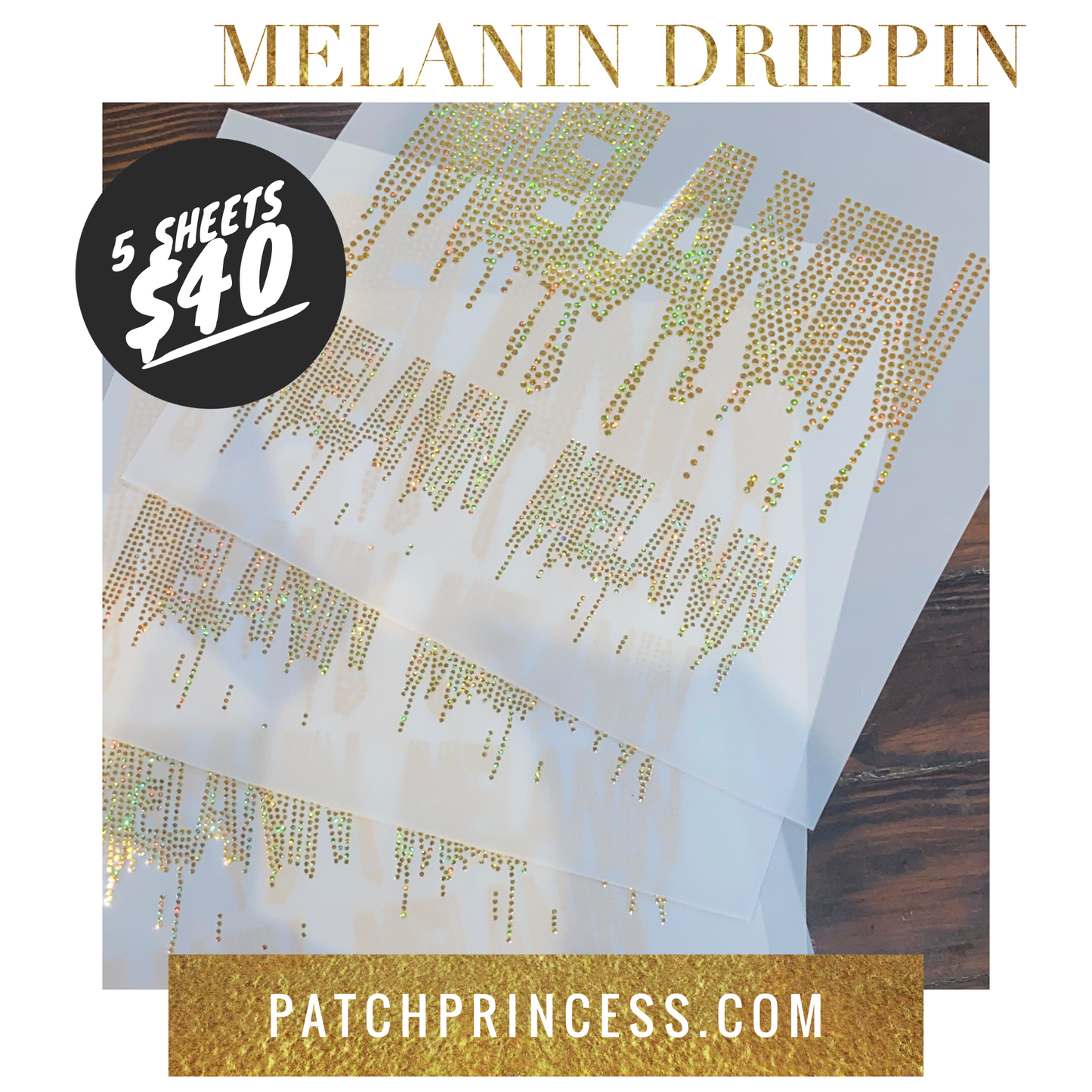 MELANIN DRIP BLING TRANSFERS