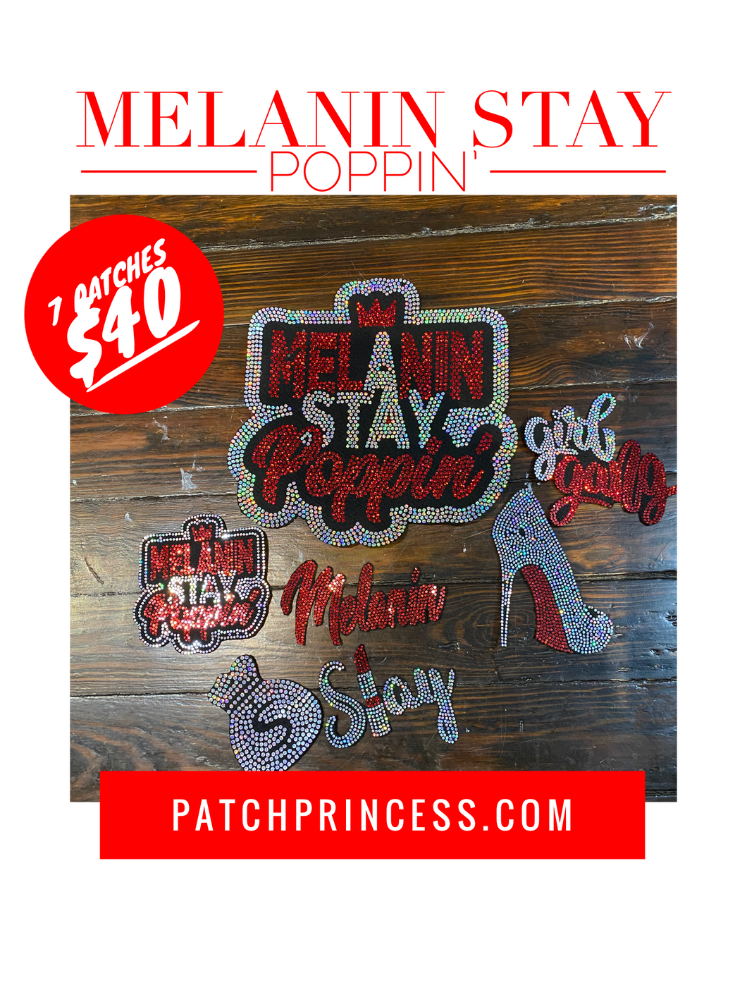 MELANIN STAY POPPIN 7 PATCH SET