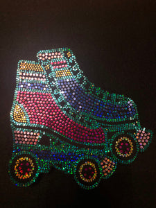 ROLLER SKATES BLING PATCH