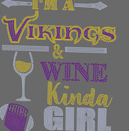 Vikings & WINE KINDA GIRL BLING TRANSFERS