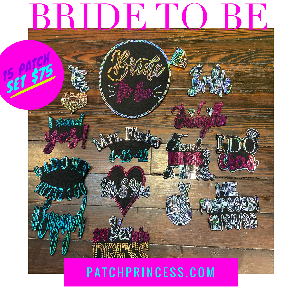 BRIDE TO BE JACKET BAG 15 PATCH SET