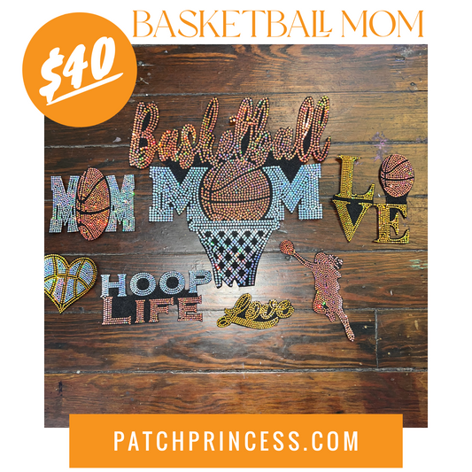 BASKETBALL MOM 7 PATCH SET