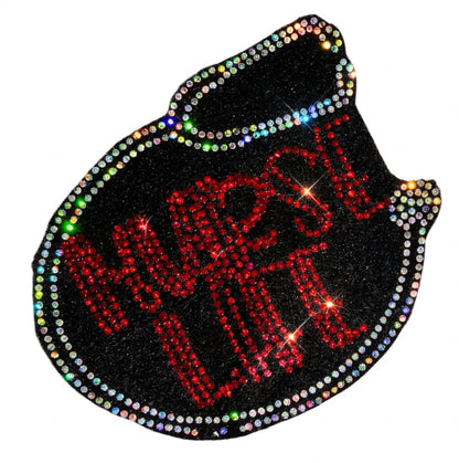 Nurse Life - Iron-on Spangle Bling Patch