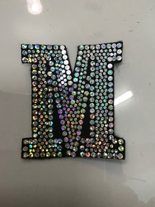 LETTER M Bling Patch
