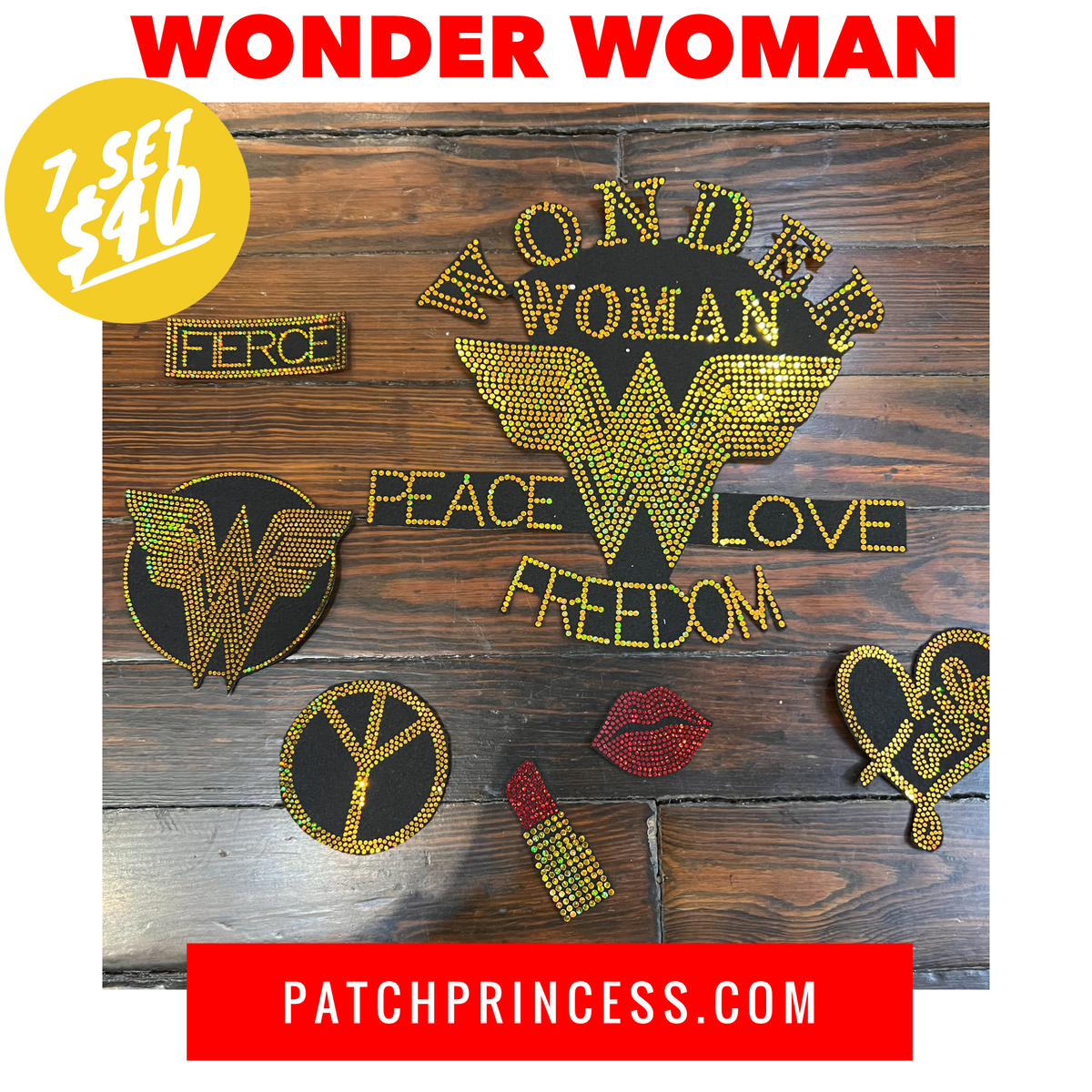 WONDER WOMAN 7 PATCH SET – PATCH PRINCESS