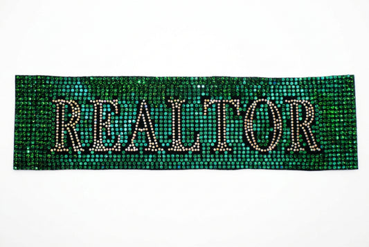 Realtor - Iron-on Spangle Bling Patch