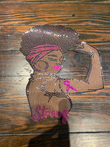 BREAST CANCER Strong Woman Afro