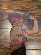 BREAST CANCER Strong Woman Afro