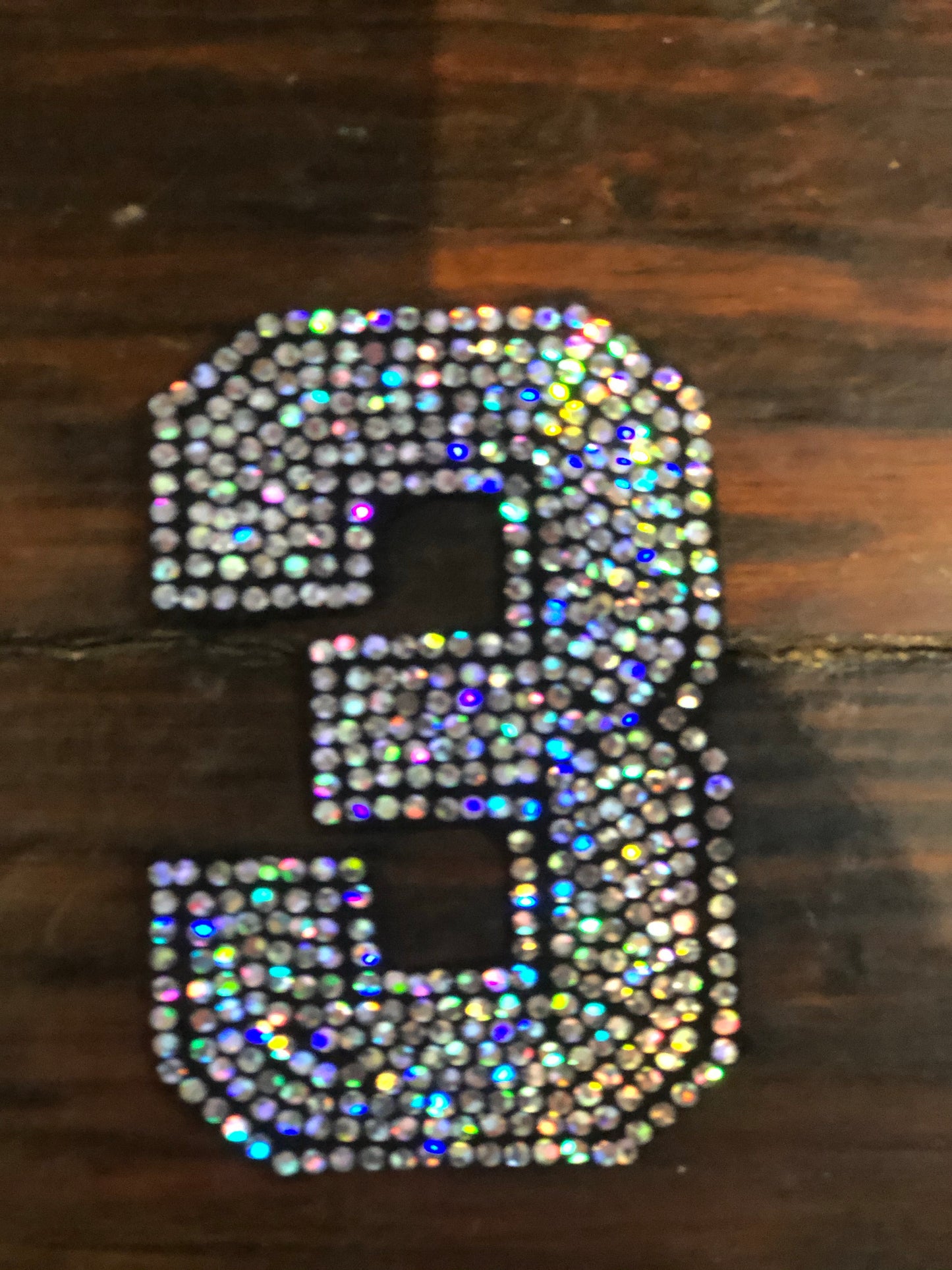 NUMBER 3 Bling Patch