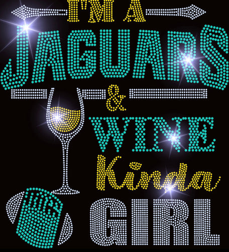 Jaguars & WINE KINDA GIRL BLING TRANSFERS