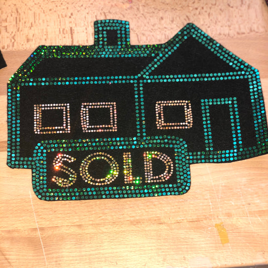 Real Estate Home SOLD Bling Patch