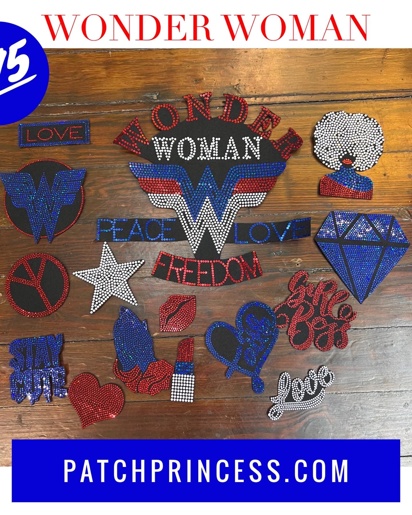 WONDER WOMAN 15 PATCH SET