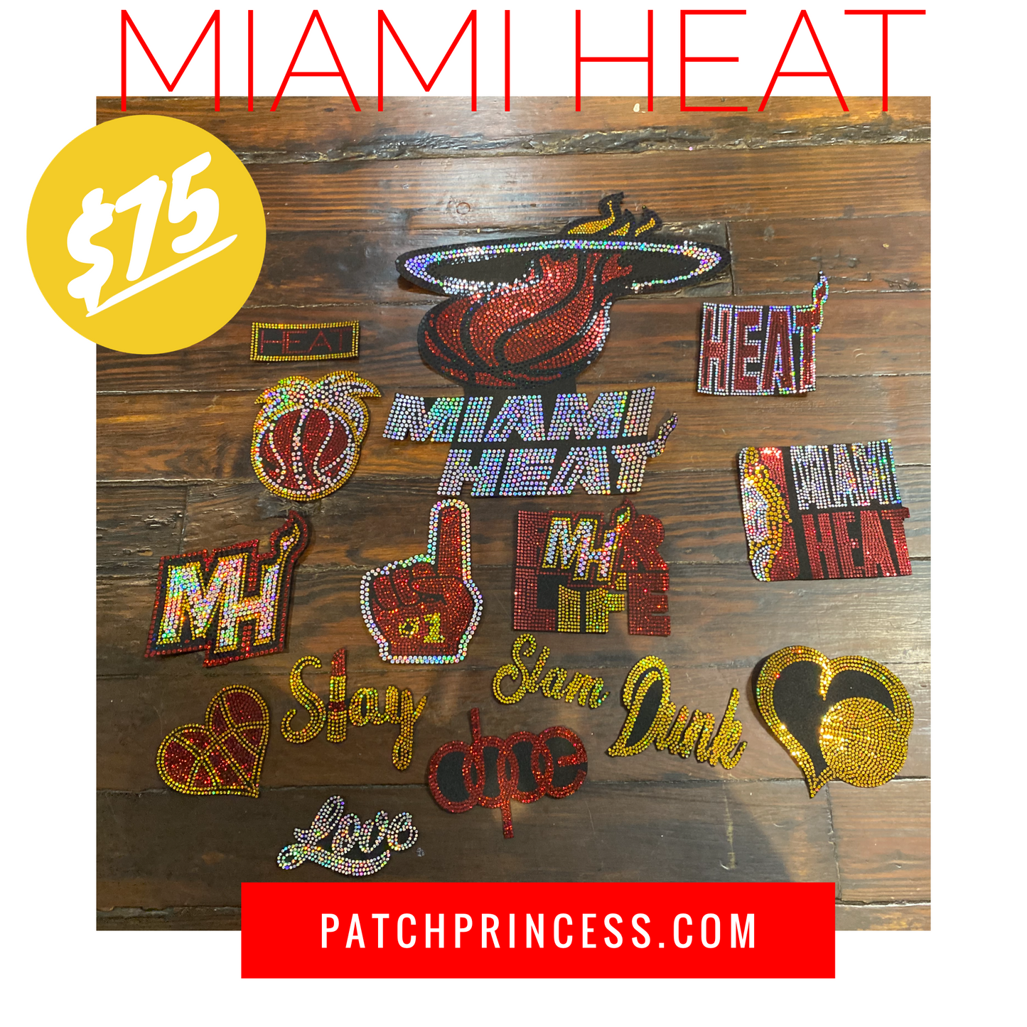 MIAMI HEAT JACKET BAG 15 PATCH SET