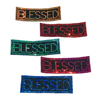 Blessed Tag - Iron-on Spangle Bling Patch