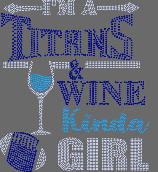 TITANS & WINE KINDA GIRL BLING TRANSFERS