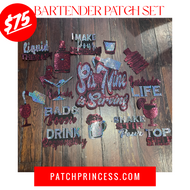 BARTENDER JACKET BAG 15 PATCH SET