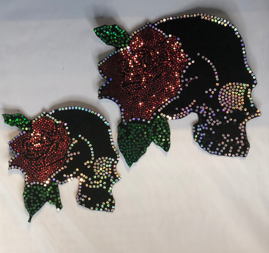 Skull Rose Bling Patch