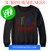 Load image into Gallery viewer, AUTISM AWARENESS BLING TRANSFERS