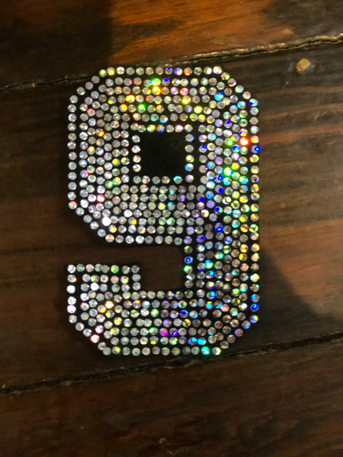 NUMBER 9 Bling Patch