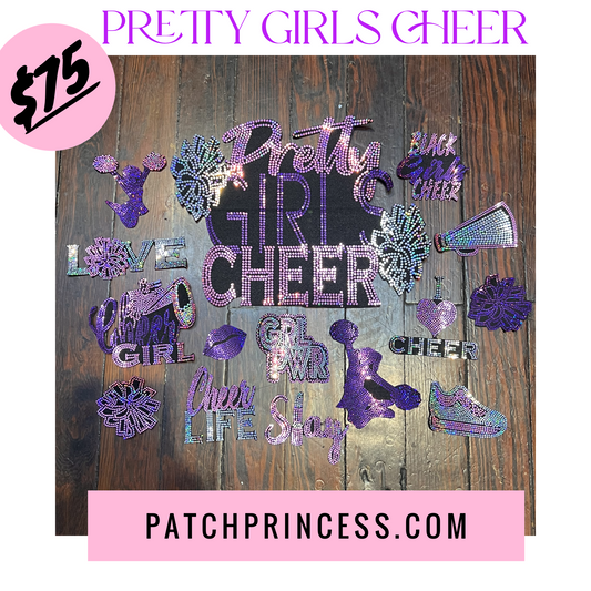 PRETTY GIRLS CHEER JACKET BAG 15 PATCH SET