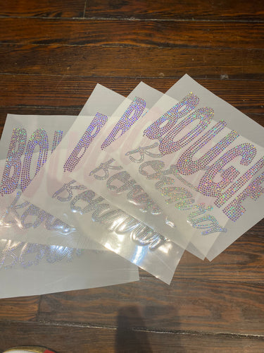 BOUGIE BEHAVIOR BLING TRANSFERS