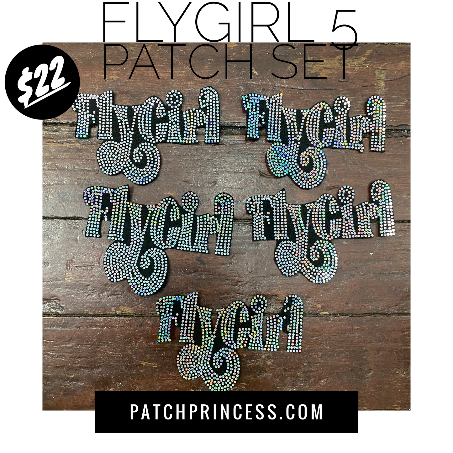 FLY GIRL 5 SET BLING PATCH