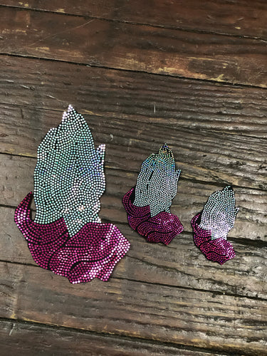 PRAYING HANDS BLING PATCH