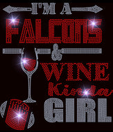 Falcons & WINE KINDA GIRL BLING TRANSFERS