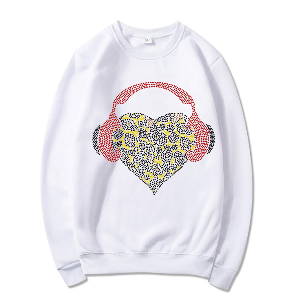 HEARTBEAT LEOPARD BLING TRANSFERS